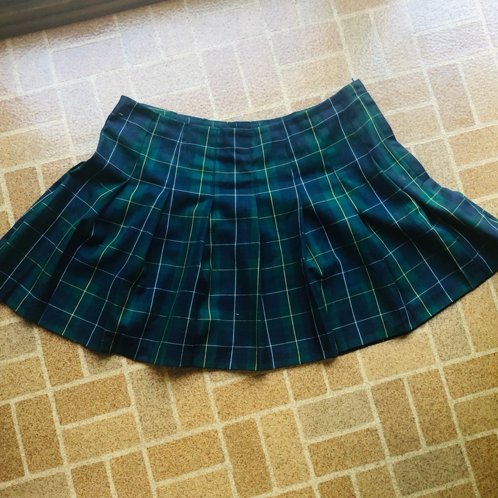 H&M Plaid Flare Mini Schoolgirl Skirt